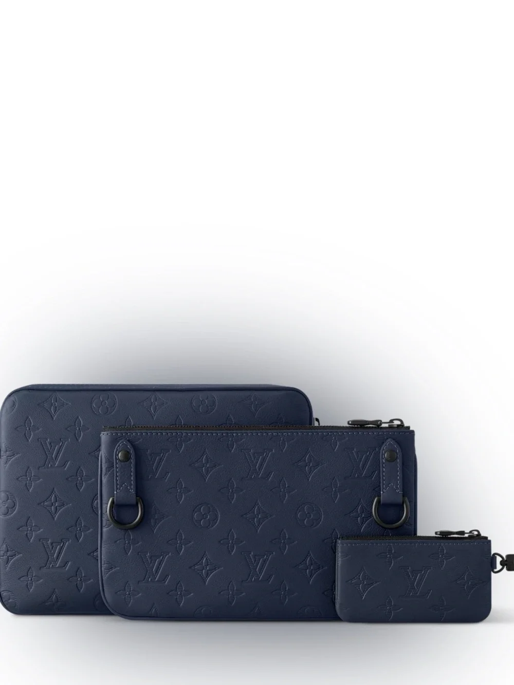 Louis Vuitton M14785 Trio Messenger Navy blue Monogram Shadow